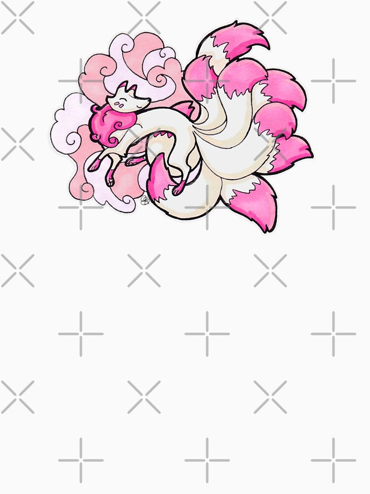 Cotton Candy Kitsune by CatfeatherArt