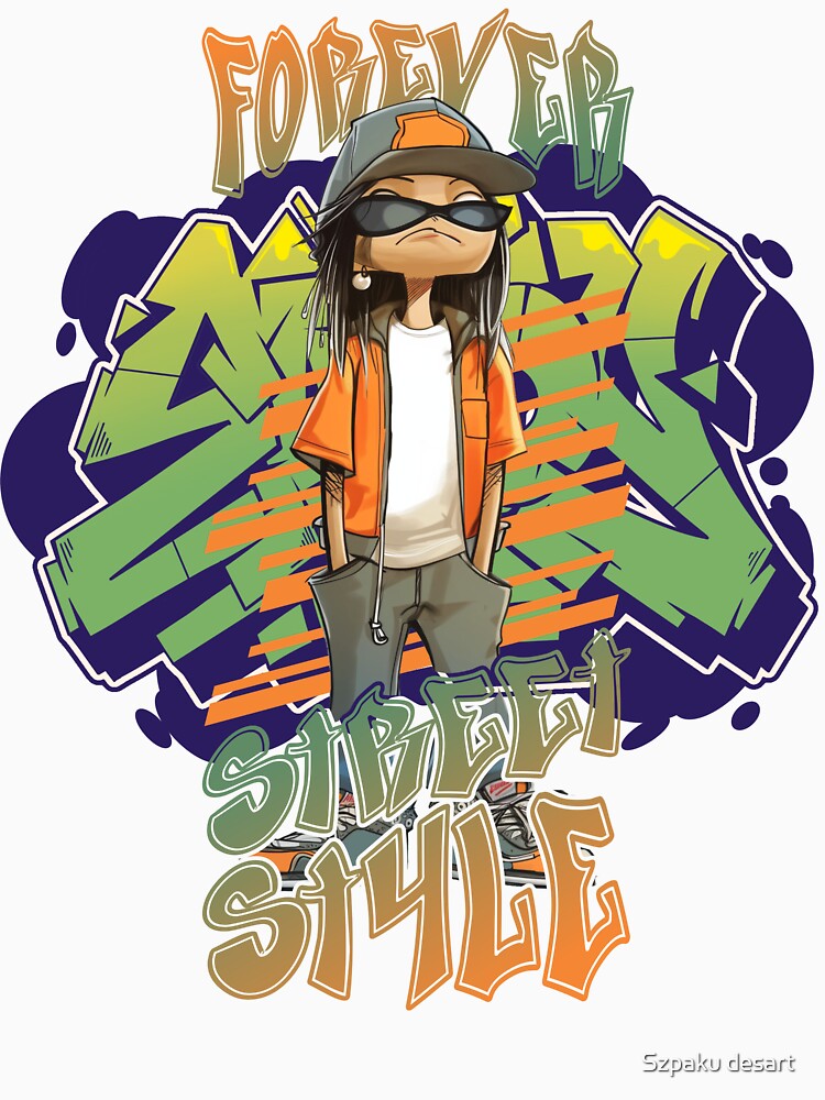 Graffiti Streetwear Cartoon Girl by Szpaku desart