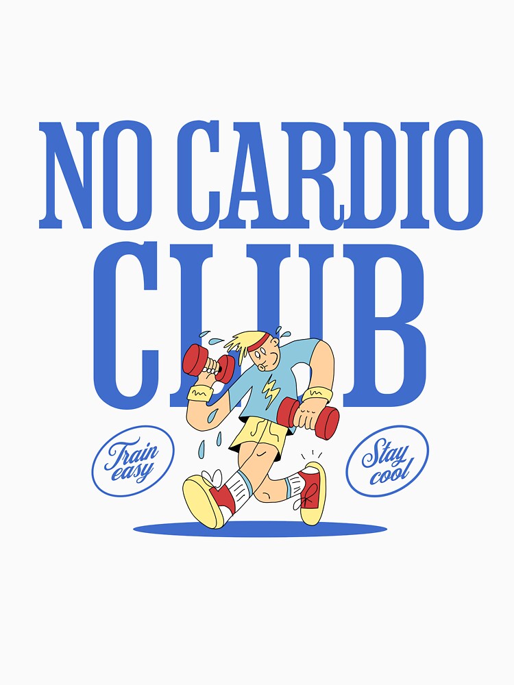 No Cardio Club – Gym Humor Design by ByZimbo