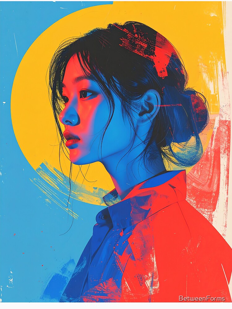Abstract Colorful Female Portrait Pop Style by BetweenForms