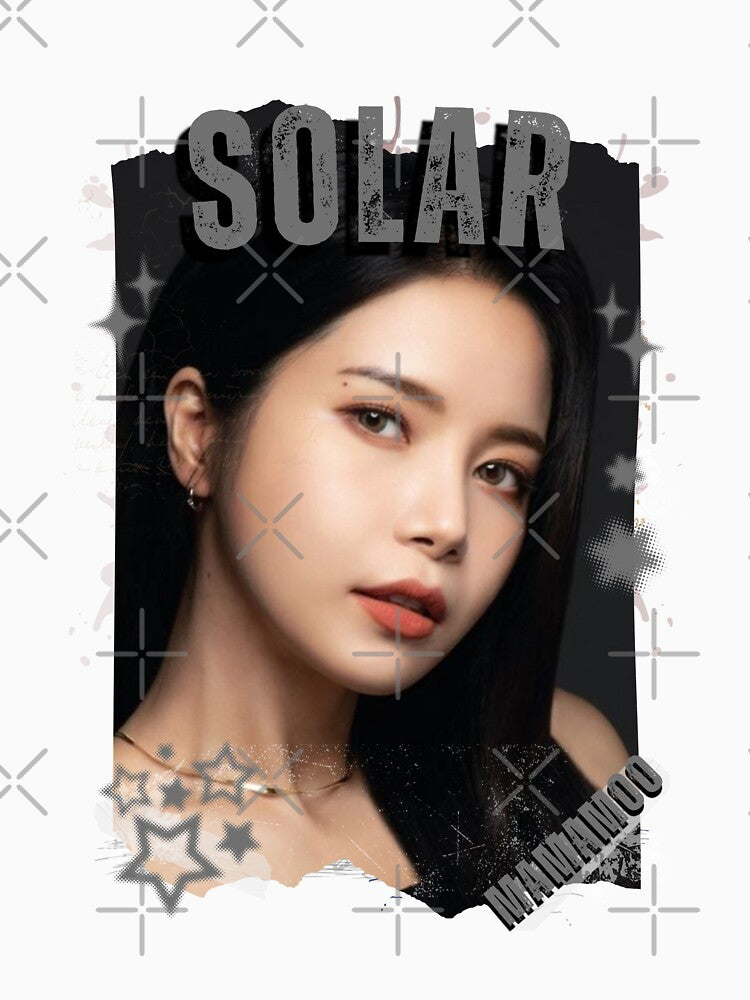 Mamamooo Solar Kpop Female group Scrapbook Collage Cozy Y2K Vintage Design by HELL0WBELLO
