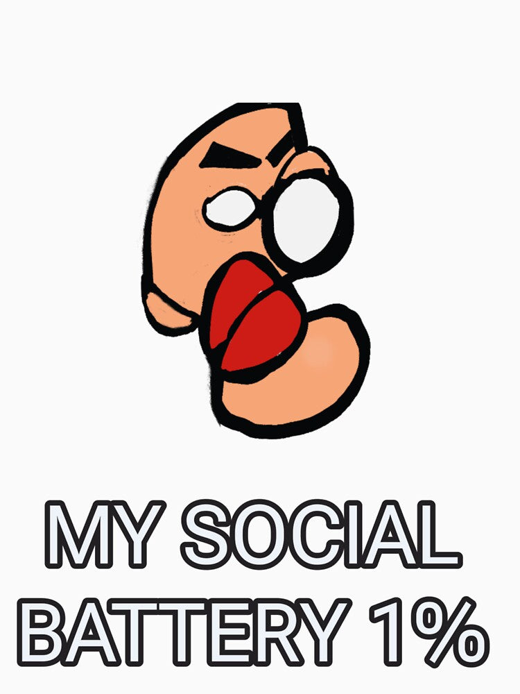 My social battery 1 percent introvert by robertart77