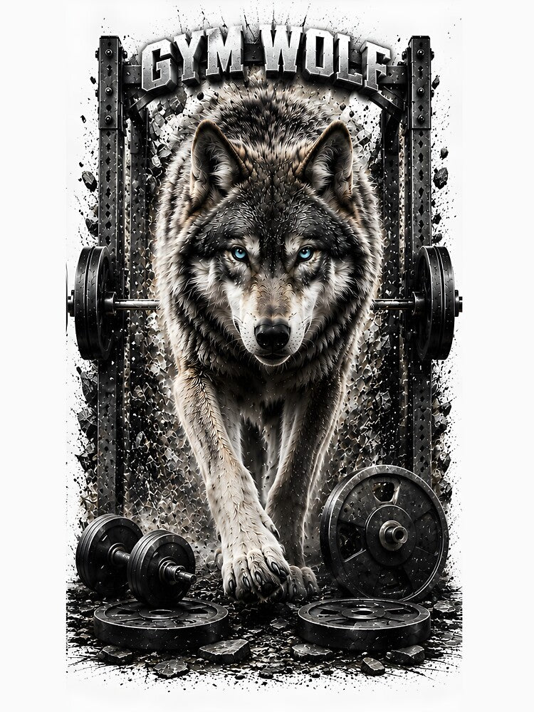Gym Wear Workout tank Clothes T-shirt wolf Training by hoTThirts