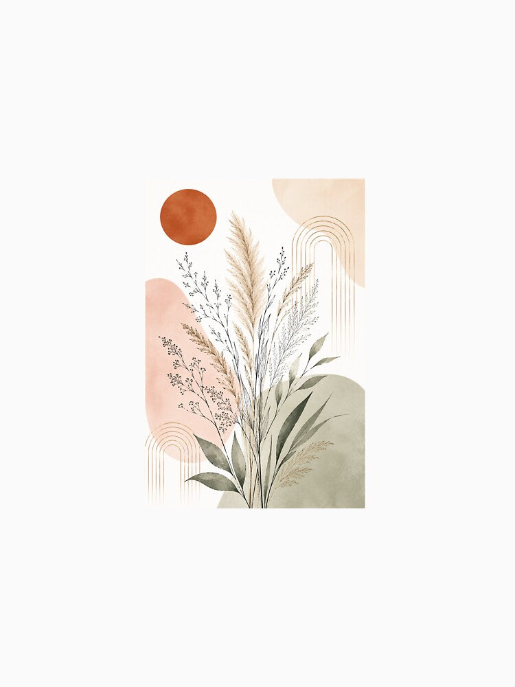 Minimalist Boho Pampas Grass Print by AlexGreaney