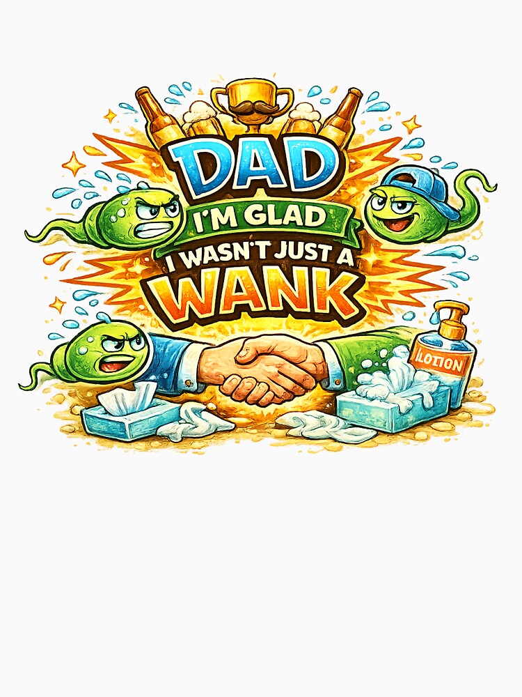 Funny Dad Wank Joke Adult Humour Father’s Day Gift Design by UrbanKangaroo