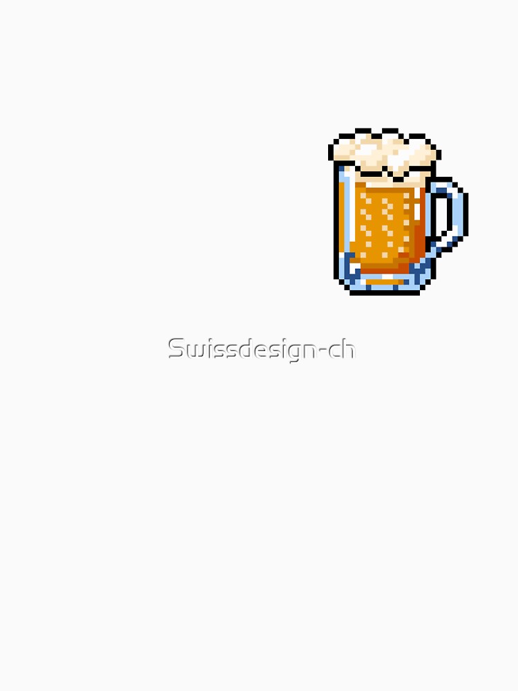 Beer Glass Pixel Art – Retro Beer Design by Swissdesign-ch