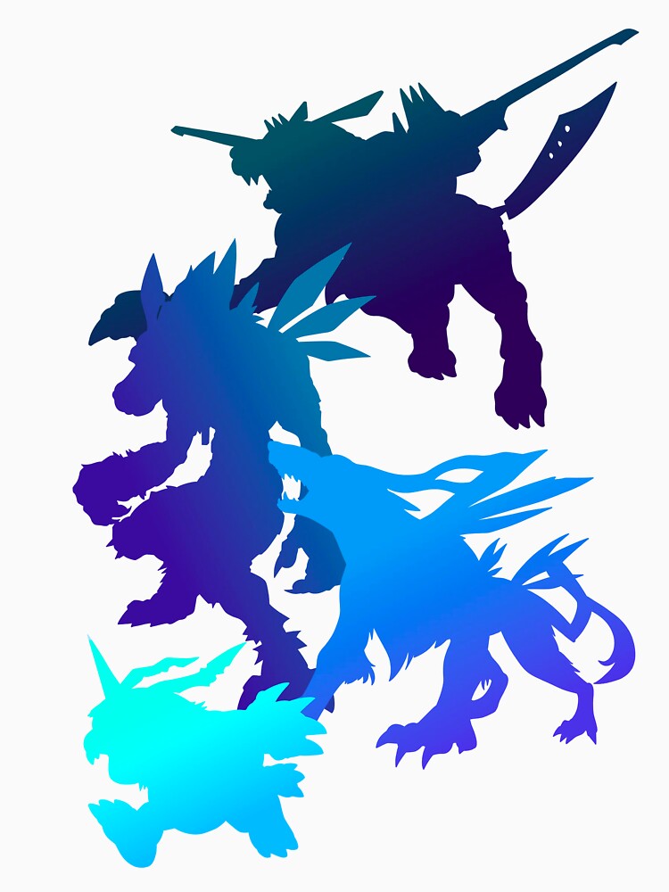 Gabumon Digimon Evolution Silhouette by AnimeDesigns12