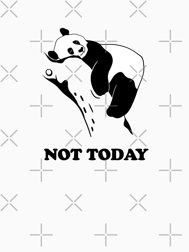 Not today lazy panda - funny bear on the tree by SolArt88
