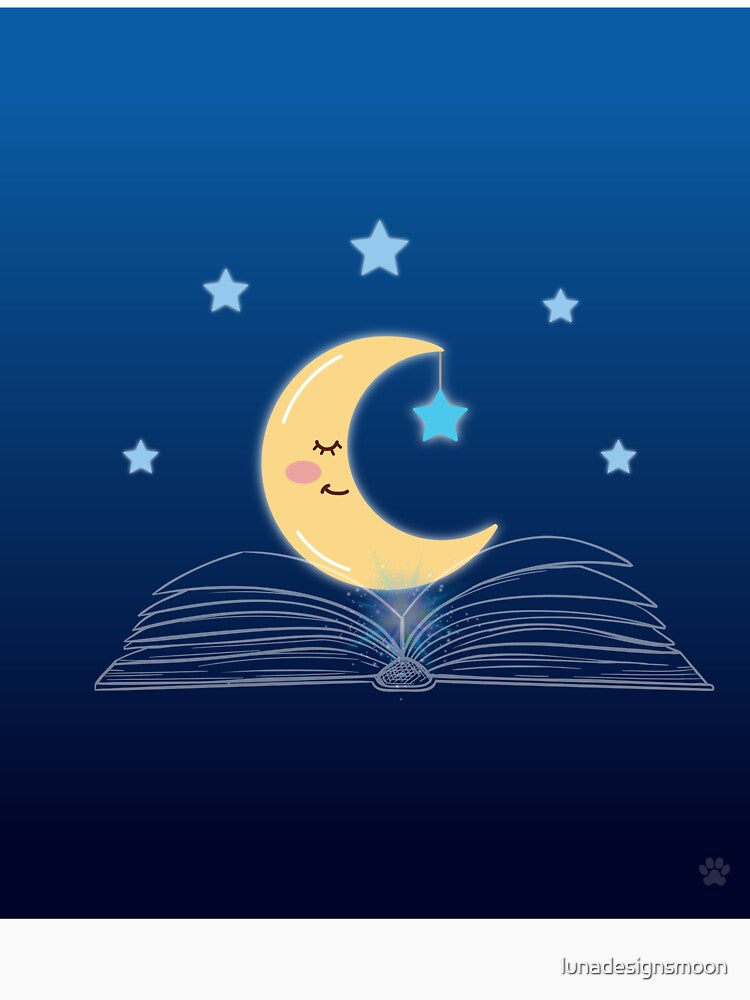 Dreamy Moon Book – Cozy Reading Aesthetic by lunadesignsmoon