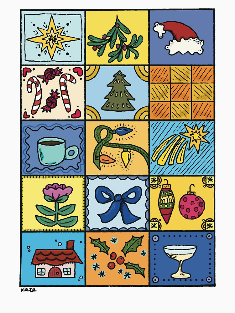 Holiday spirit tiles by k8createsstudio