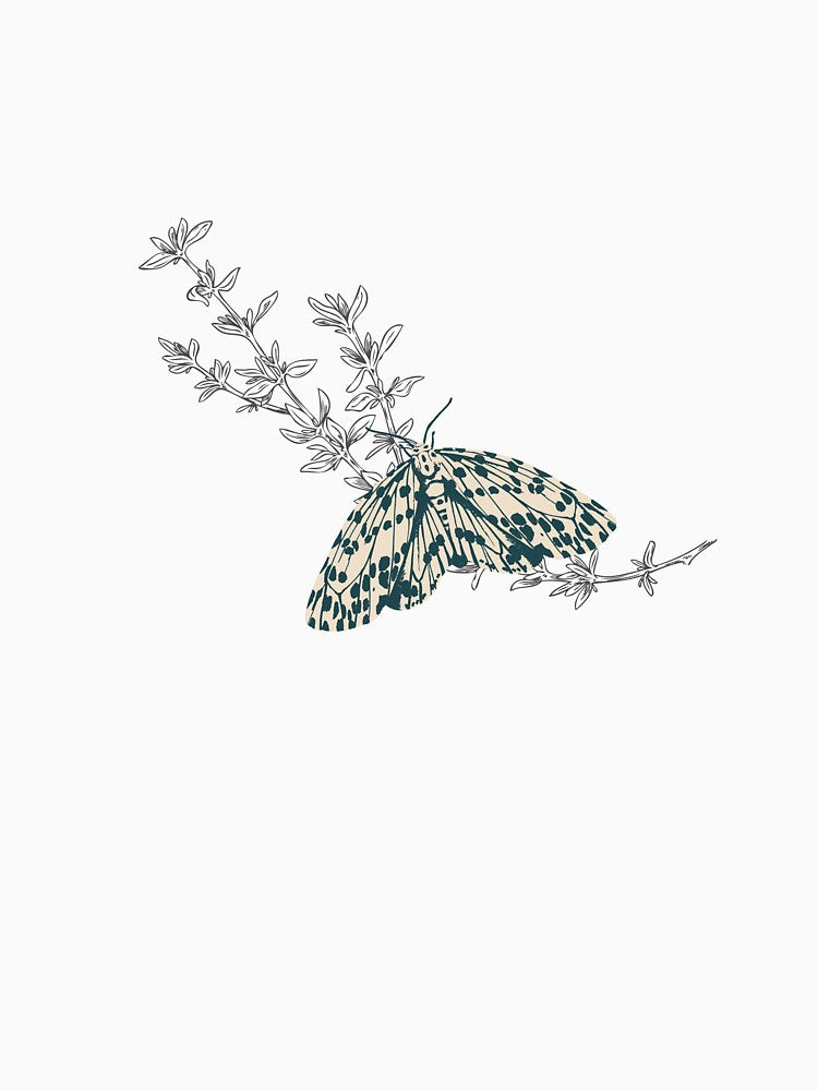 Minimal Moth Botanical Gothic Aesthetic by GraveyardGlam