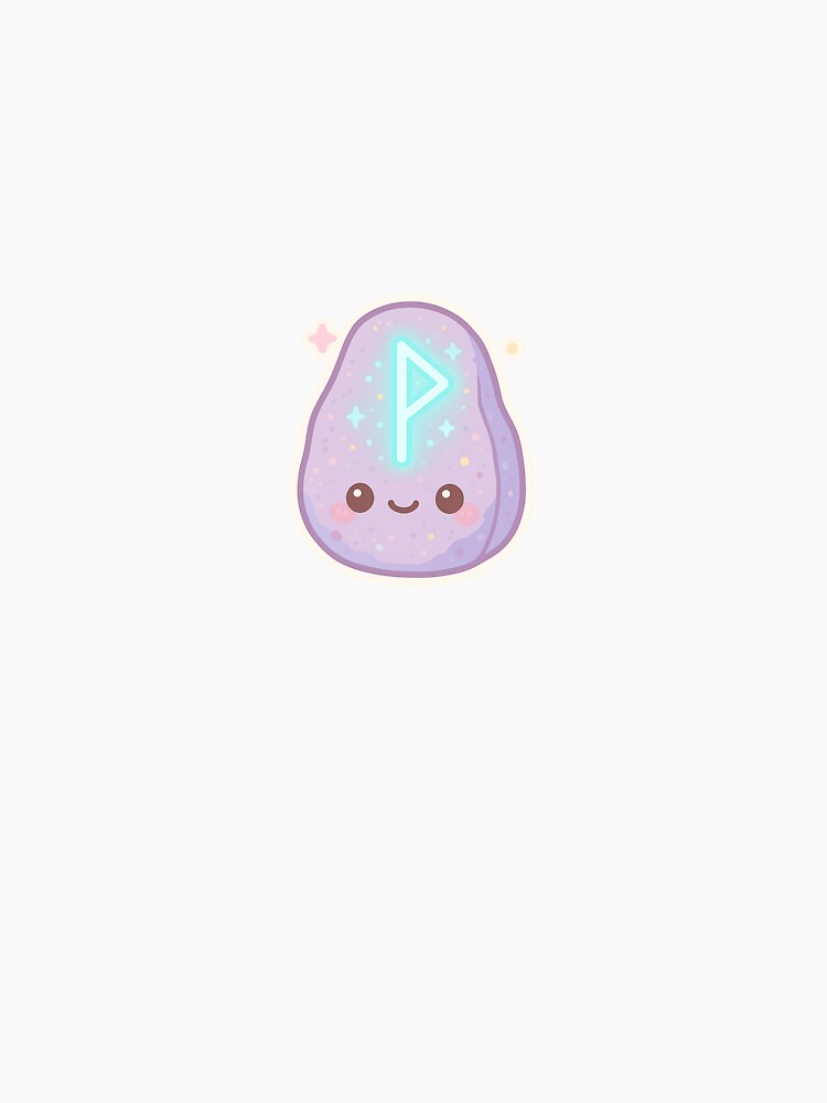 Kawaii Runestone Sticker – Magical Rune Charm by ClipVictuumArts
