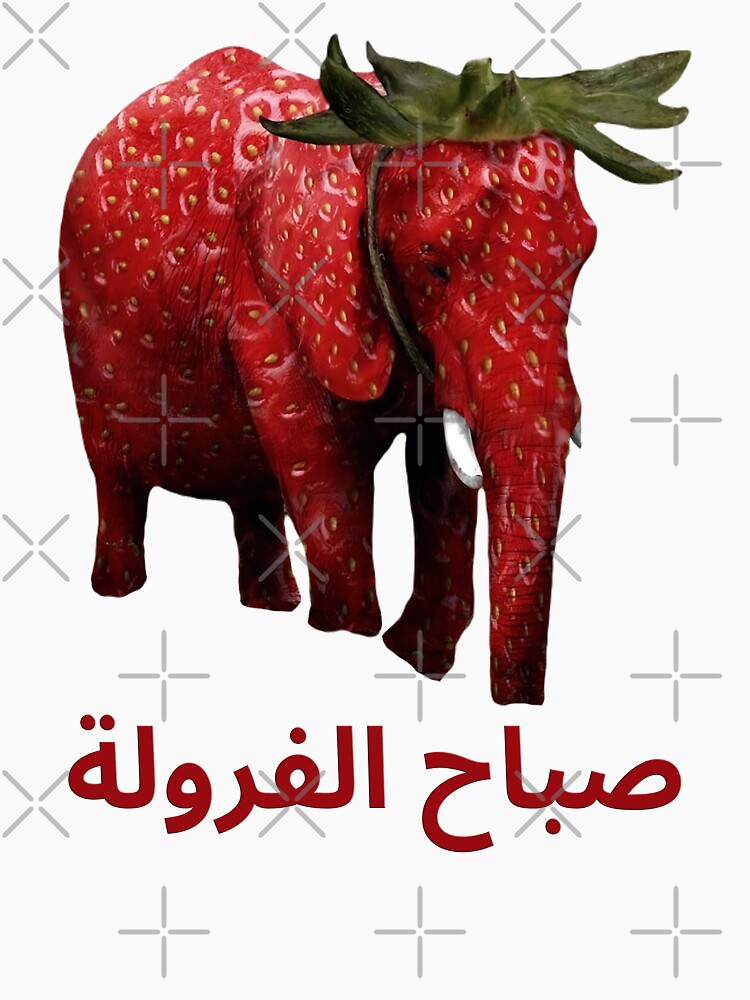Arabic Strawberry Elephant Morning صباح Meme by fomodesigns