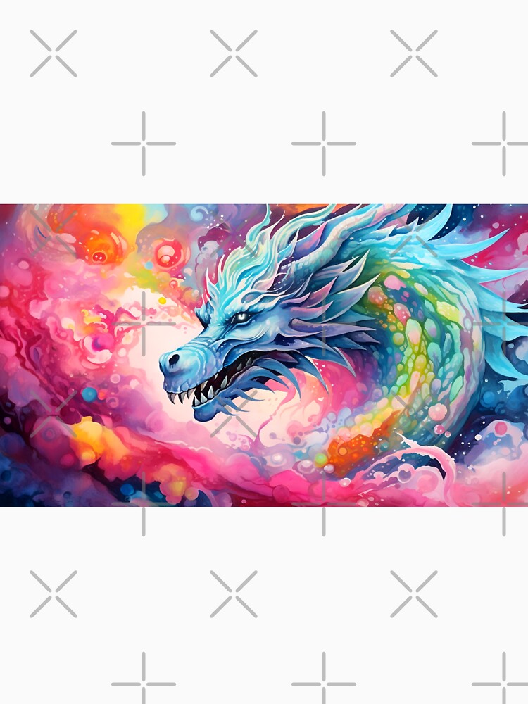 Fantasy Watercolor - Rainbow Magic Dragon by Fantasy Masterpiece