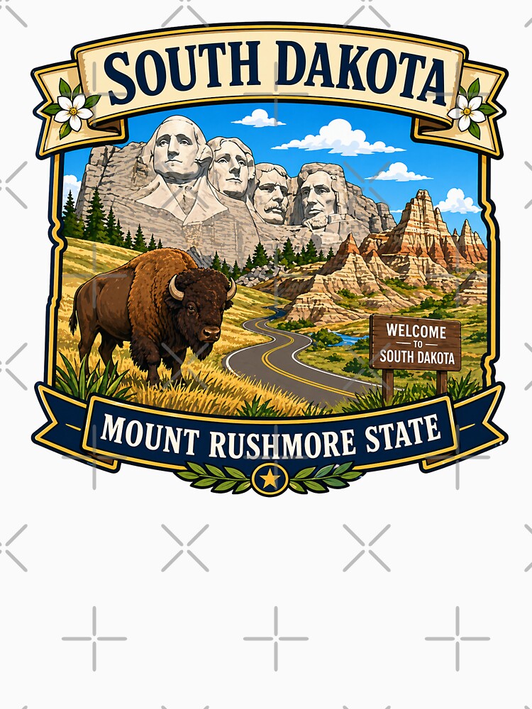 South Dakota -  Mount Rushmore State by Myra365Art