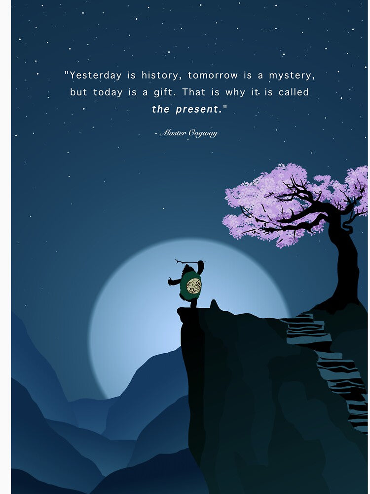 Master Oogway Quote, Kung Fu Panda Minimalist Design by CultureCutPrints