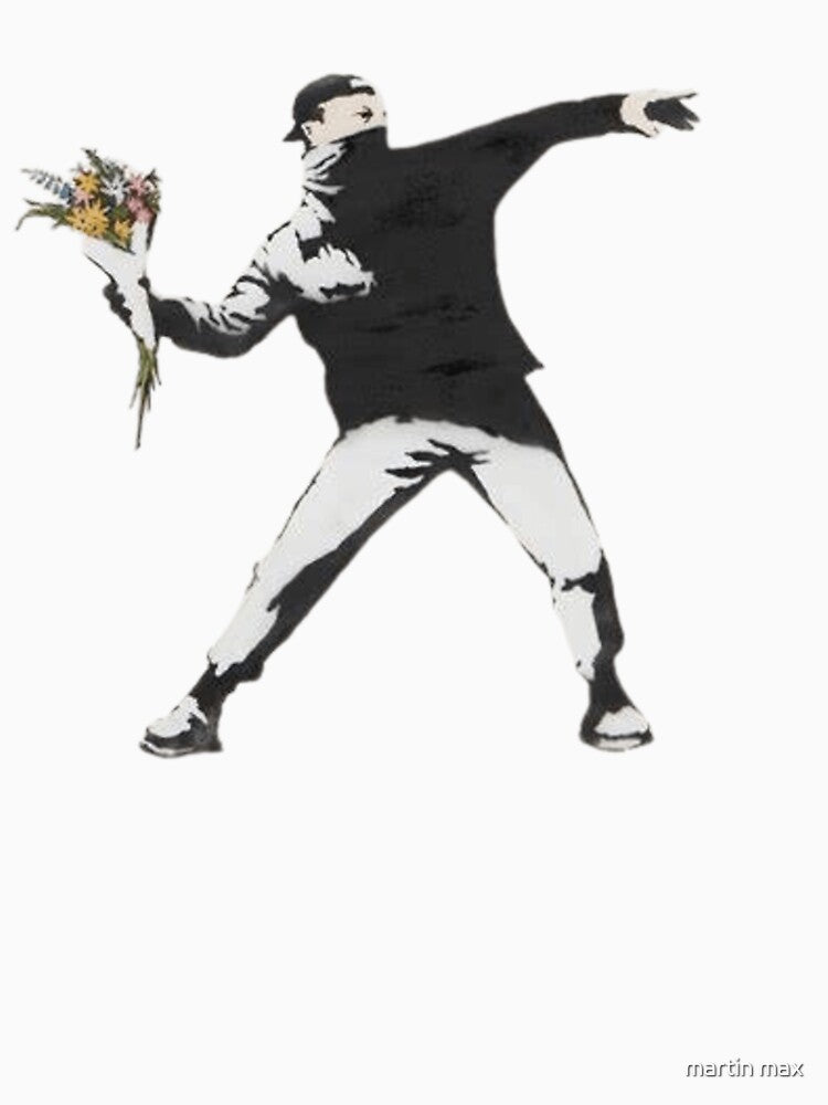 banksy flower thrower by martin max