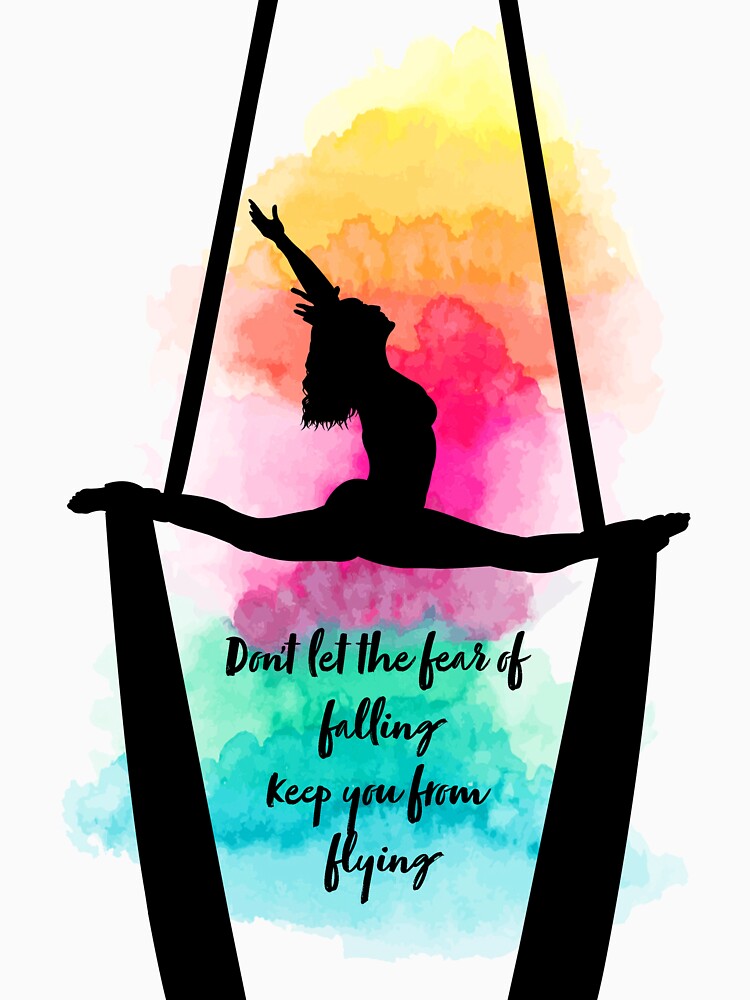 Aerial Silks 'Fear of Falling' Quote Rainbow by PoleLife