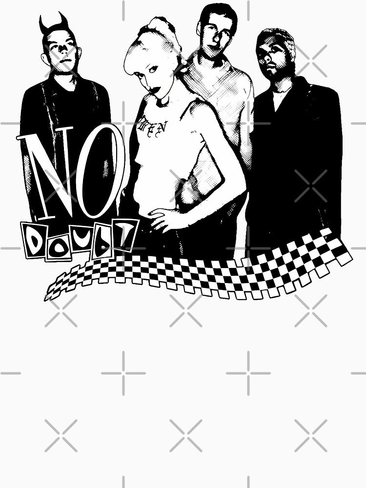 No Doubt 90s Rock Band - Black and White Style by Darkifun