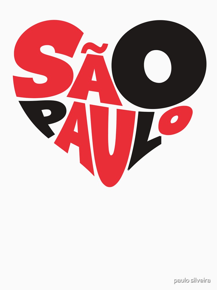 I Love São Paulo City T-Shirt – Heart-Shaped São Paulo Flag Design by paulo silveira