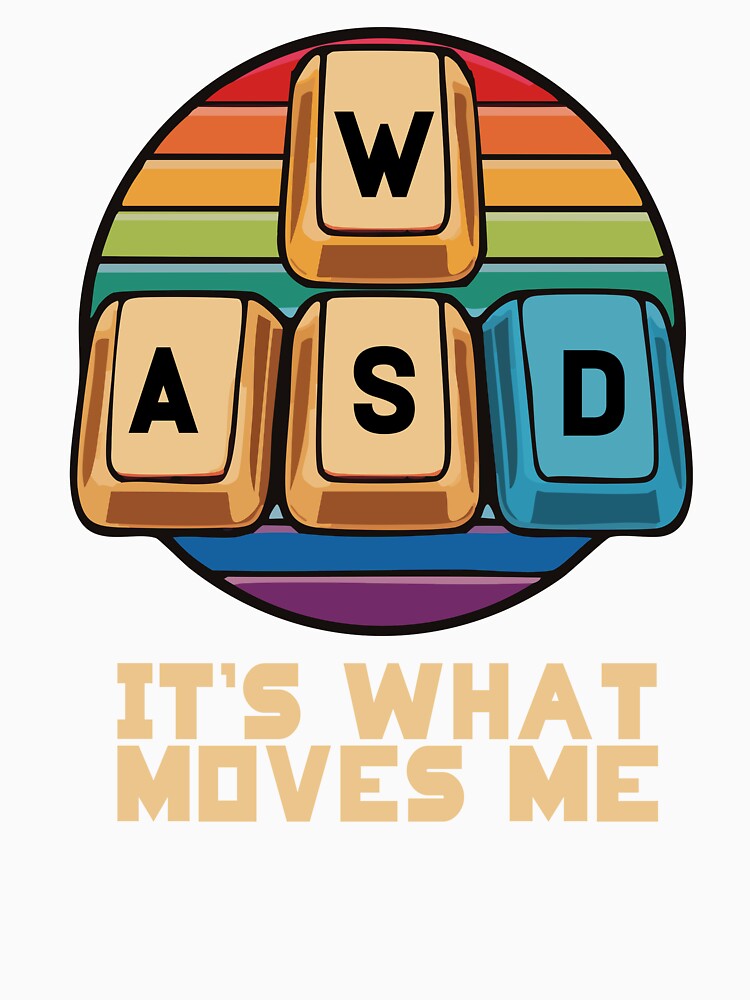 WASD It's What Moves Me Gaming Keyboard Retro PC Gamer by adilocent