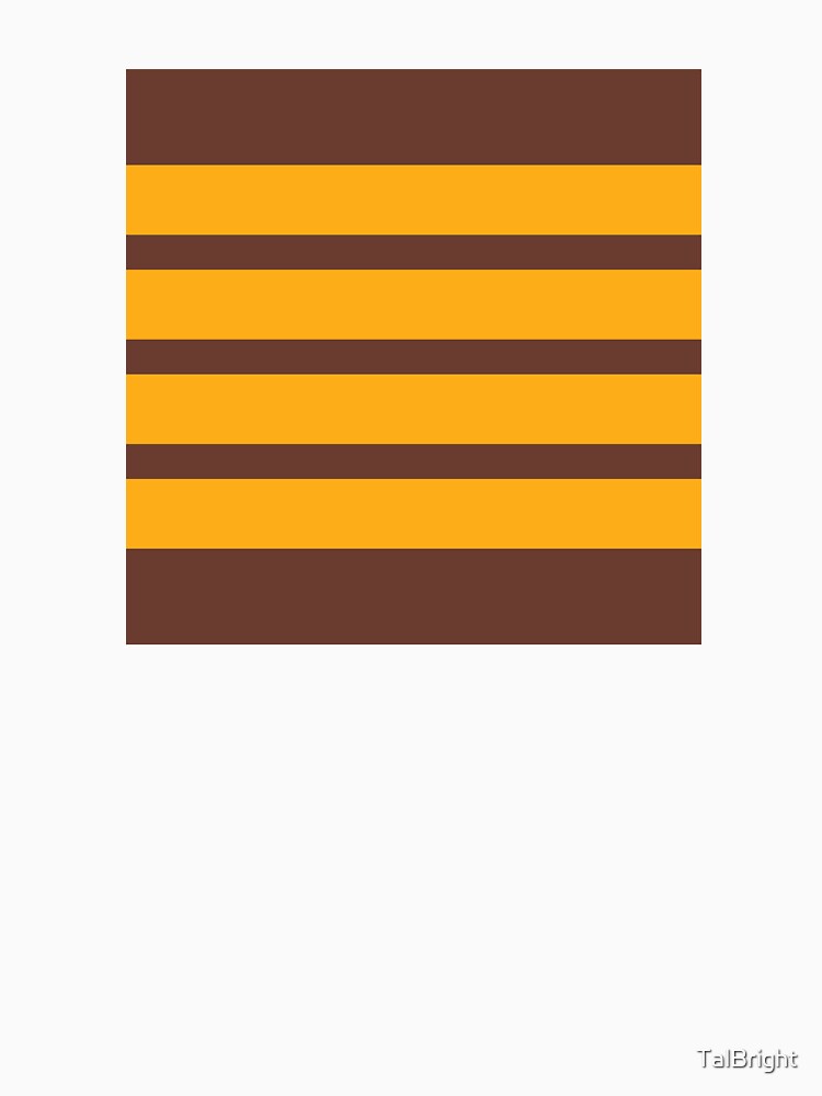 Retro vintage color stripes- yellow on brown by TalBright