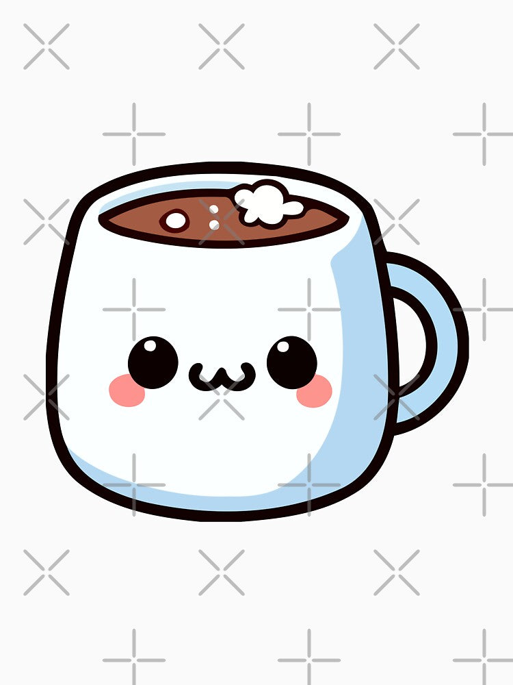 Cute Kawaii Hot Chocolate Mug - Adorable Winter Drink by Akioos