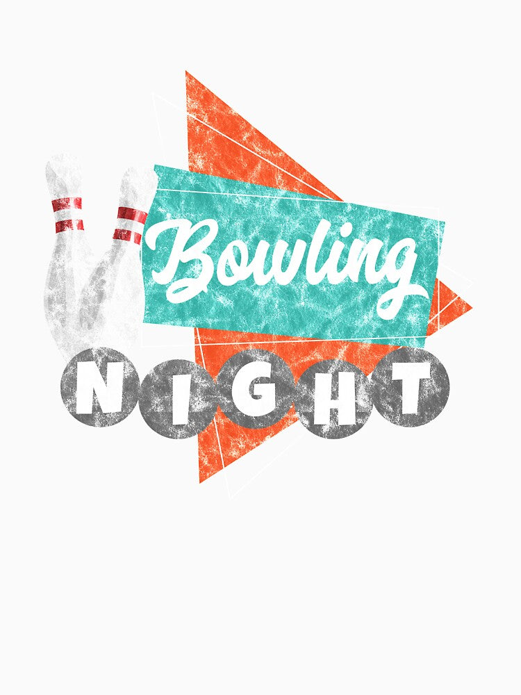 BOWLING NIGHT  Bowlin Bowling Split Retro Bowling Bowling Birthday Bowling Design Vintage Bowling Bowling Design by Rhynowear