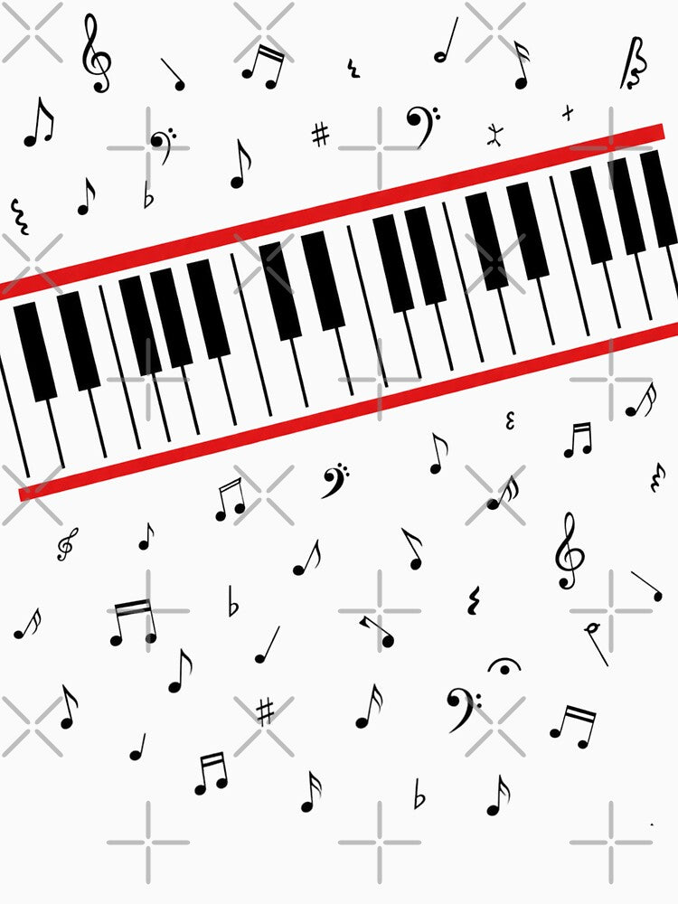 Diagonal Piano Keys Music Design by mmhmerch