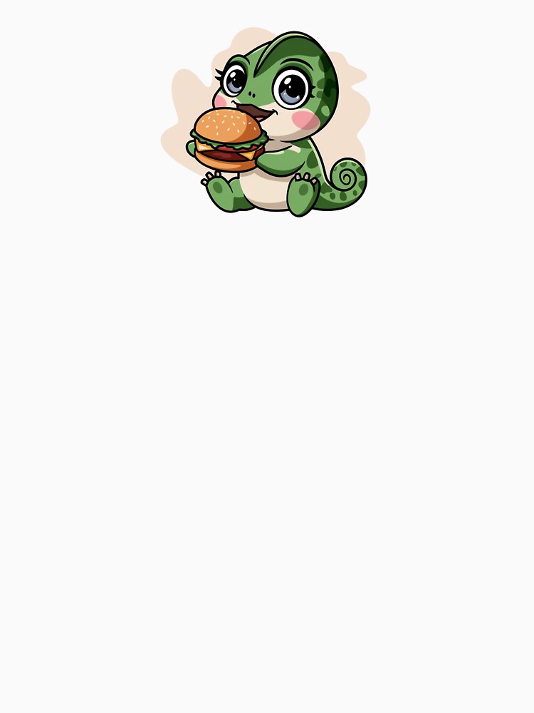 chameleon eating burger by Eternalski