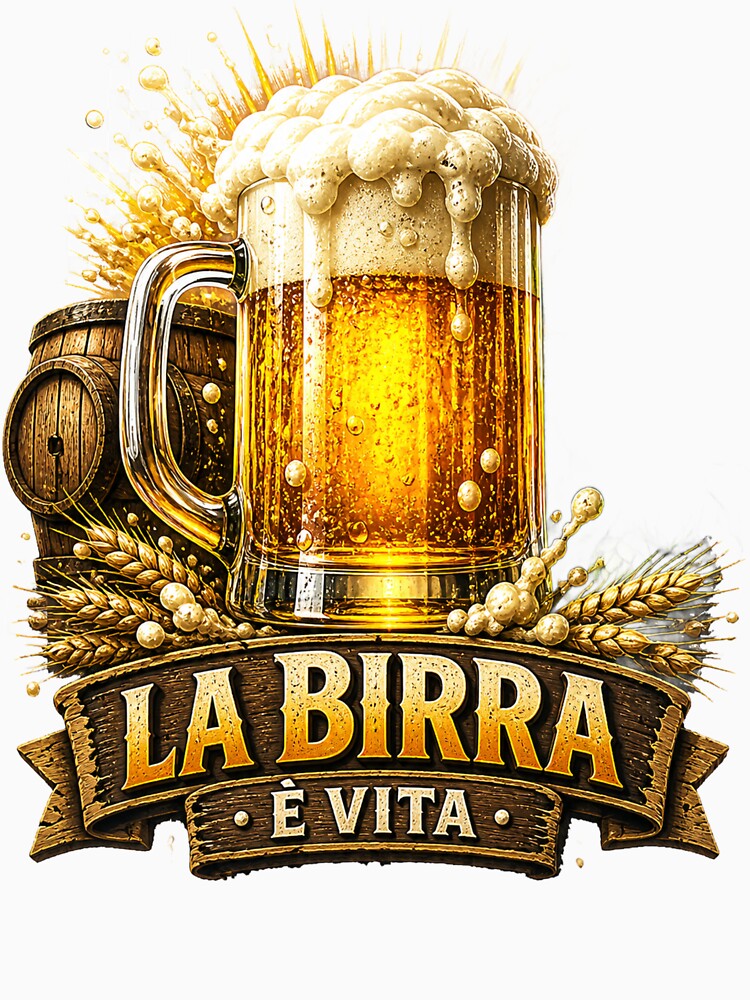 Italian Beer Lover – La Birra è Vita Vintage Pub Design by Busdriverstore