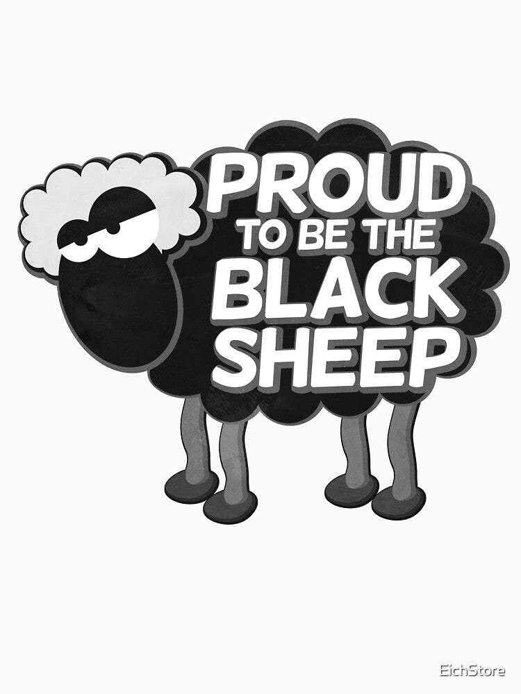 Introvert Humor Shirt – Proud to Be the Black Sheep, Anti Social Quote Tee, Socially Awkward Funny Shirt, Quiet Personality Design by EichStore