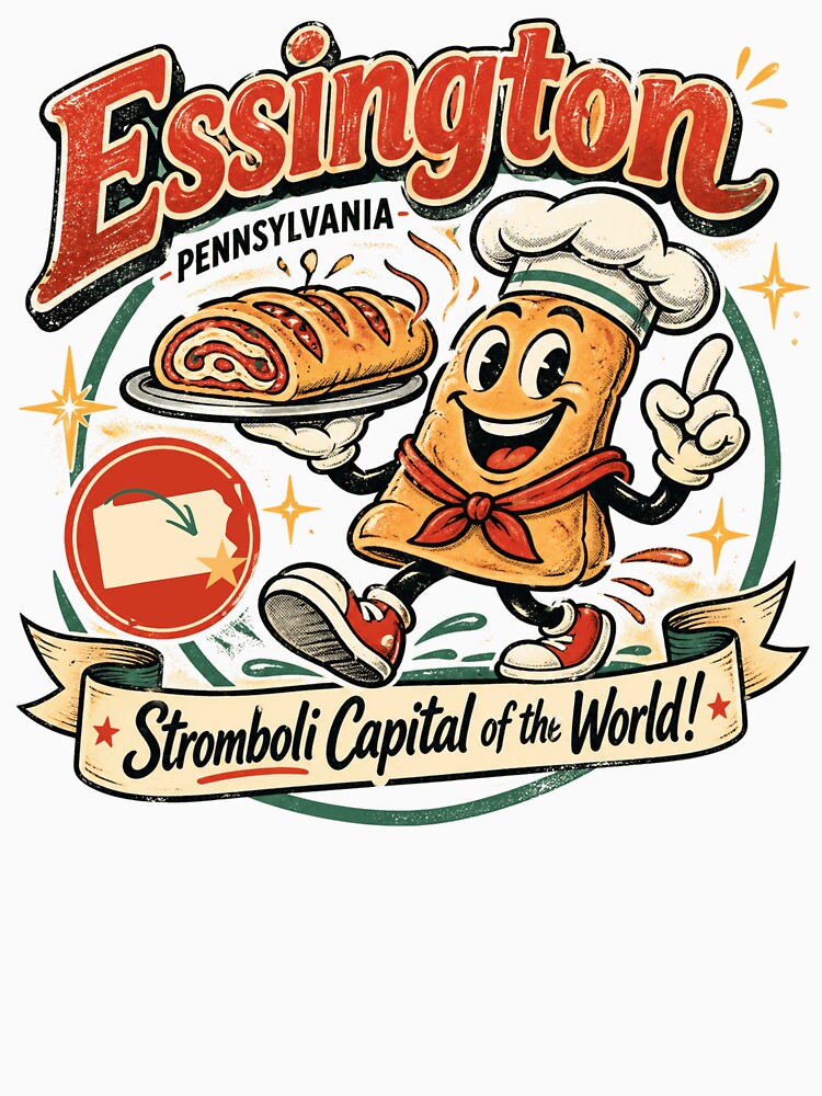 Essington, PA - Stromboli Capital of the World - Vintage Mascot by The Masked Designer