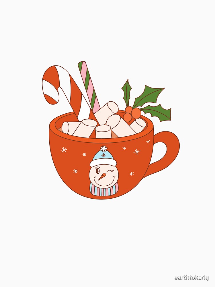 Retro Holiday Snowman Hot Chocolate by earthtokarly