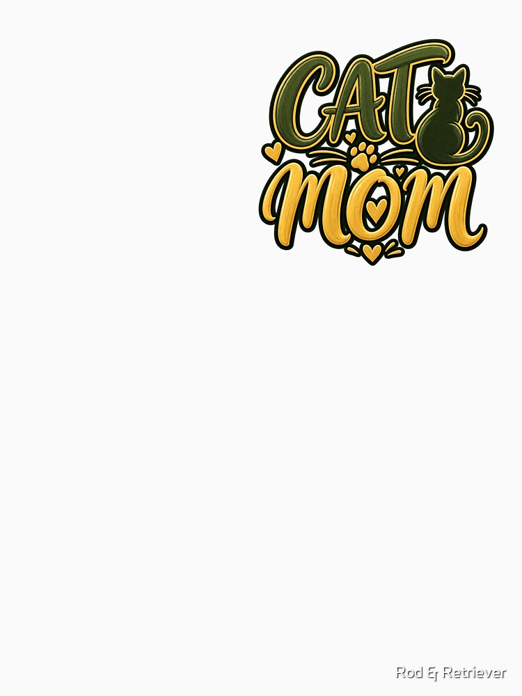 Cat Mom Hand Lettered Script Funny Cat Lover Gift Shirt by Rod & Retriever
