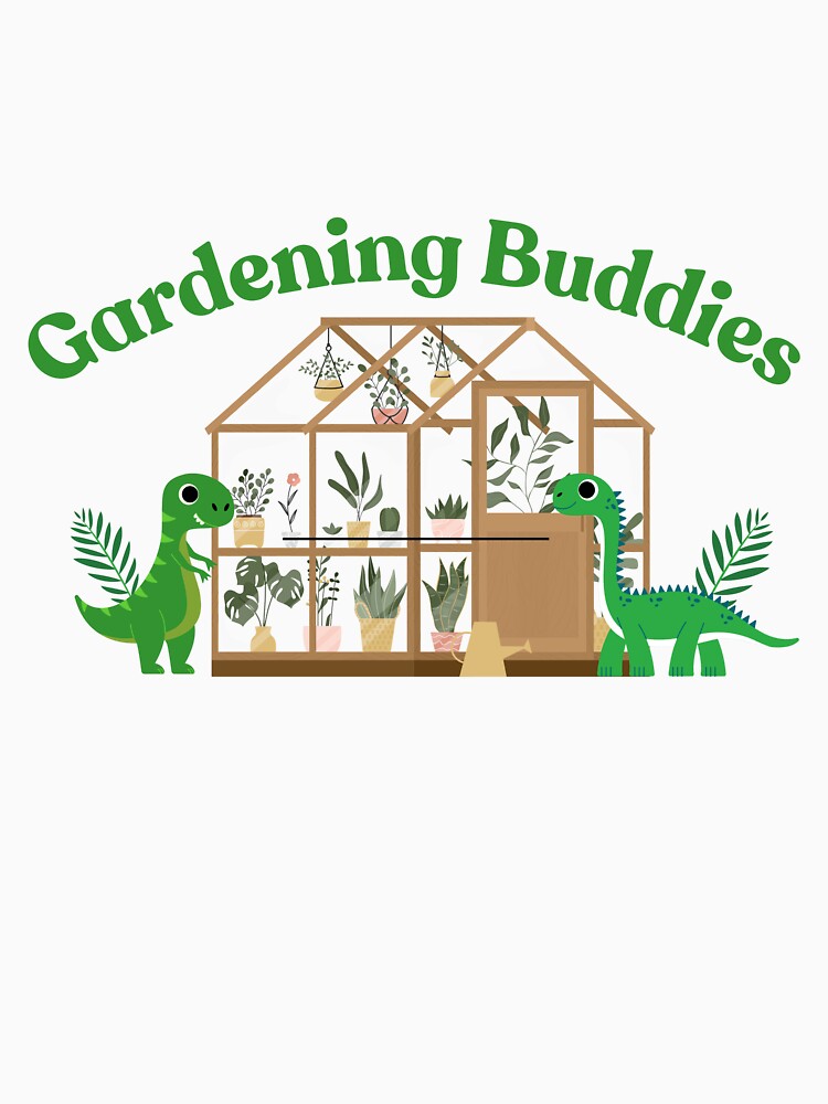 Gardening Buddies Dinosaur Gardening T-shirt by EOTees