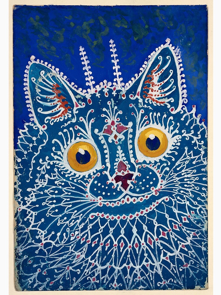 Cat gouache in Gothic style by Louis Wain (Circa 1925) by Weird Visions