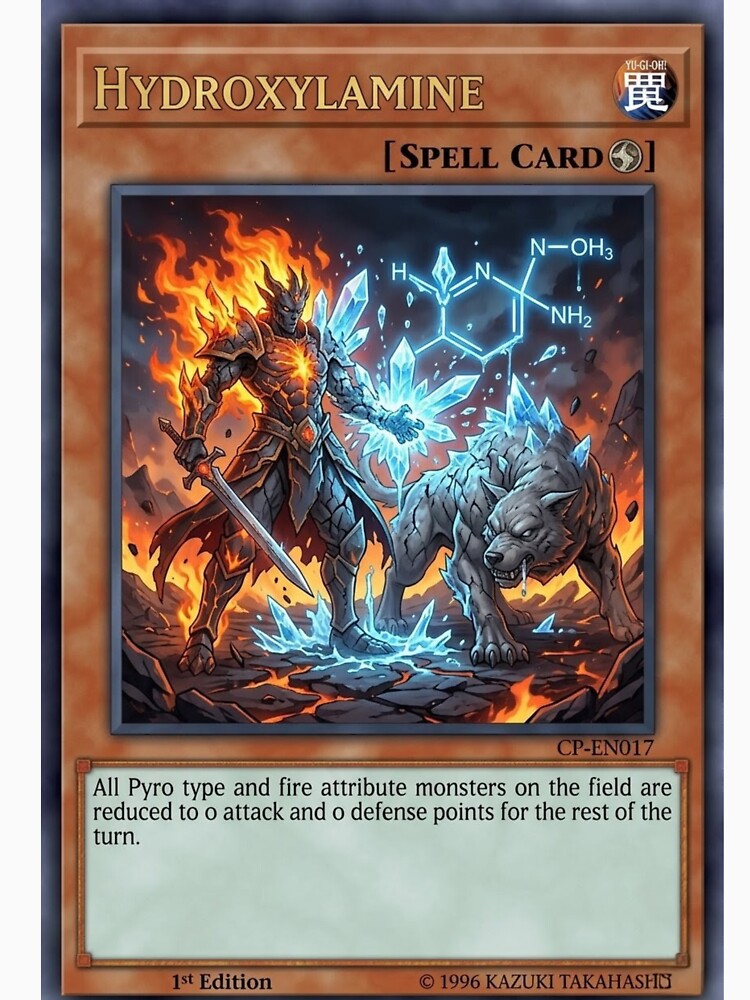 Custom Yu-Gi-Oh! Trading Card, Hydroxylamine by Uniqueartai