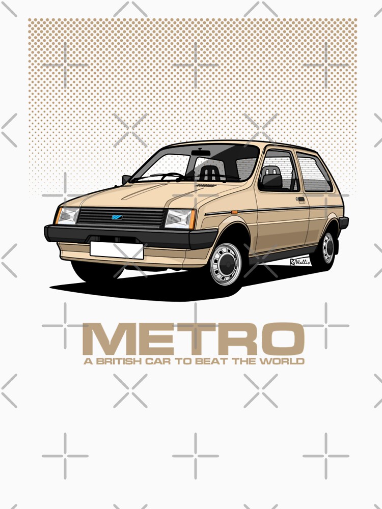 Austin Metro Single Illustration - Gold by RJWautographics