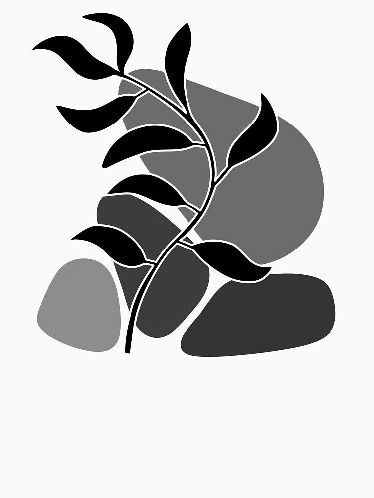 Whimsical Nature Black Boho by Sartoris Art