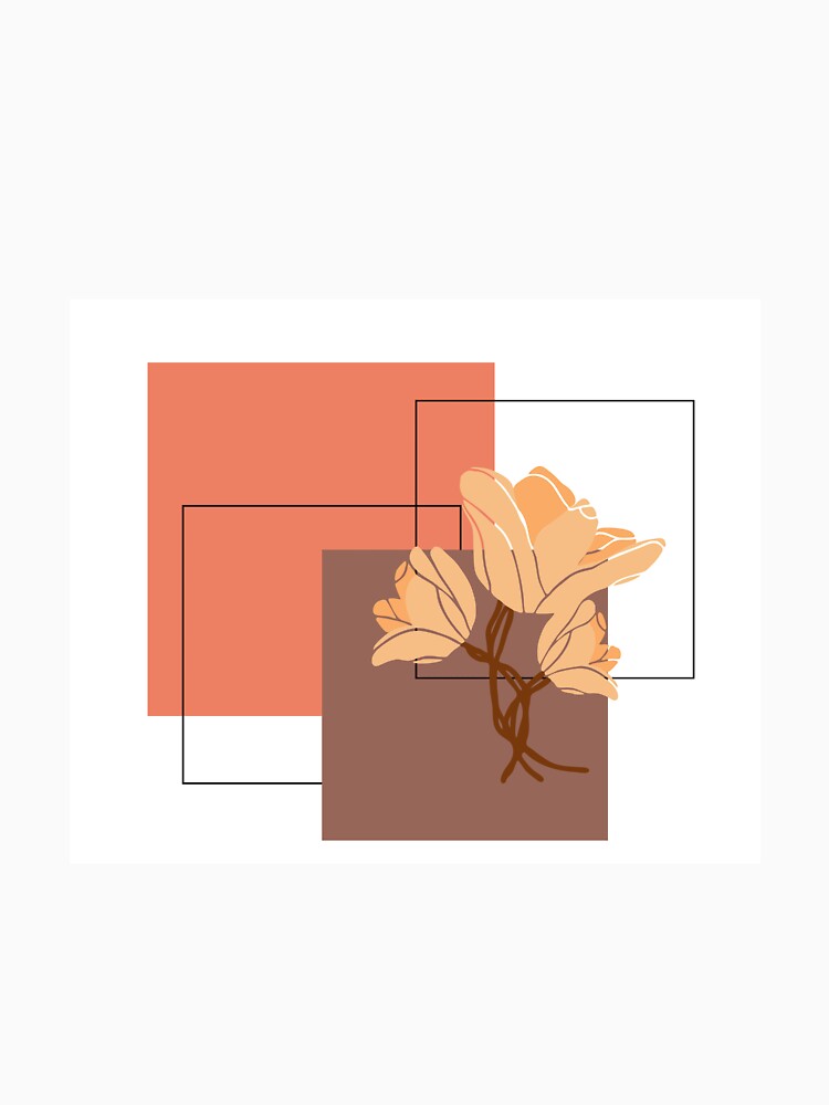 Vector Flower Art with Squares by NaevaArt