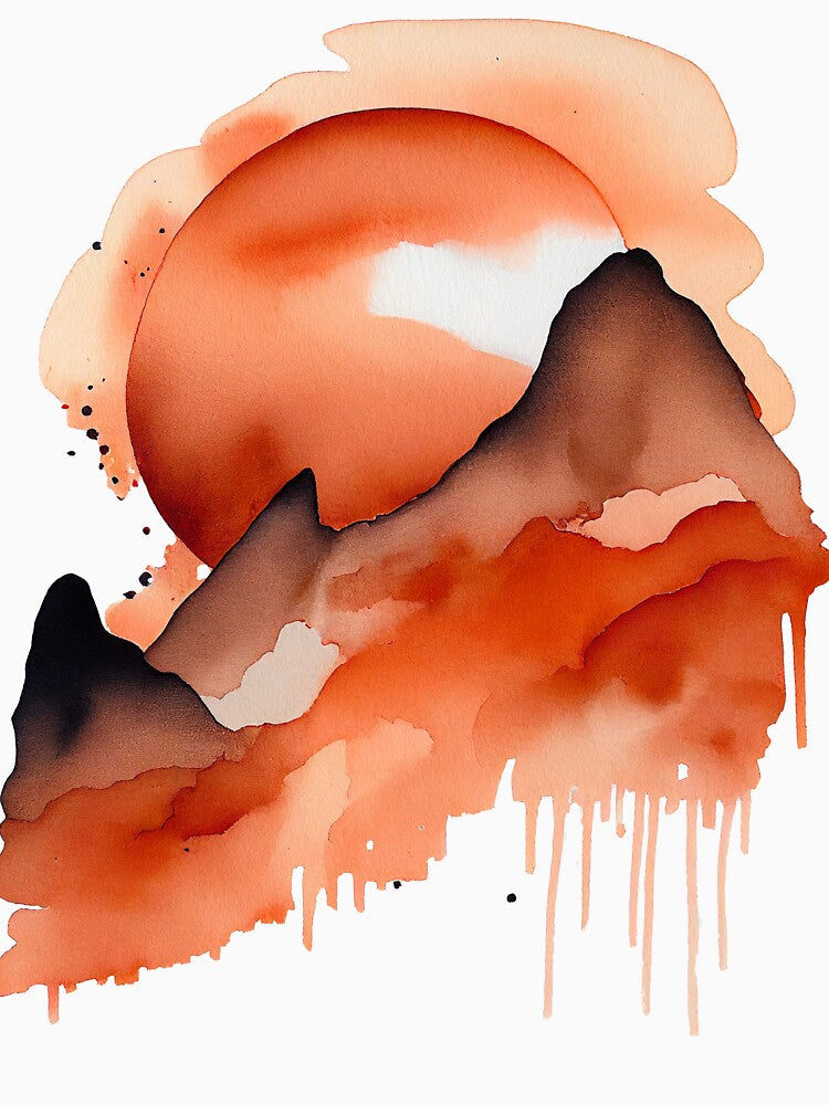 Watercolor Painting Abstract Japandi Design by Christophe Henin