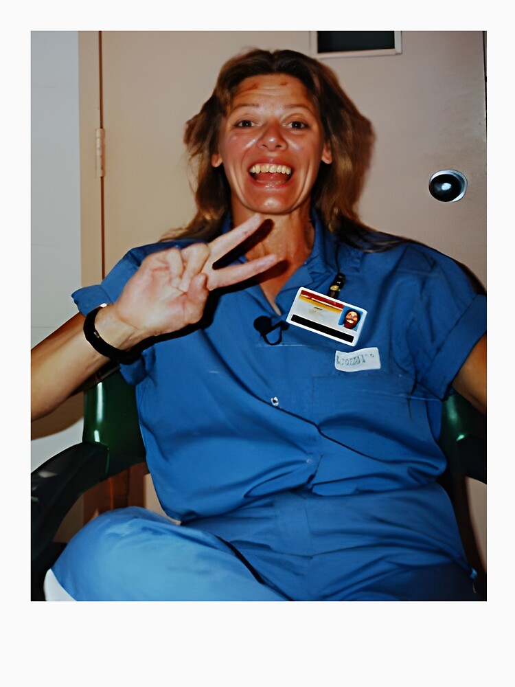 Aileen Wuornos - Iconic Peace Sign Portrait - Vintage True Crime Documentary T-Shirt by claydunker