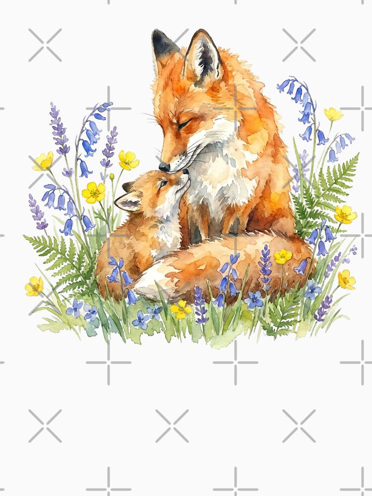 Fox Mom and Pup by Roy & Tiffany