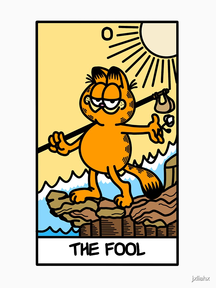 the fool tarot card but it's garfield by jxliahx