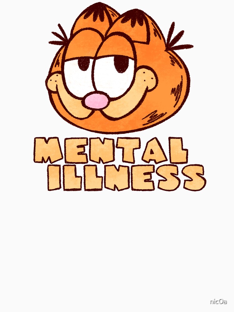 mental illness garfield by nic0a