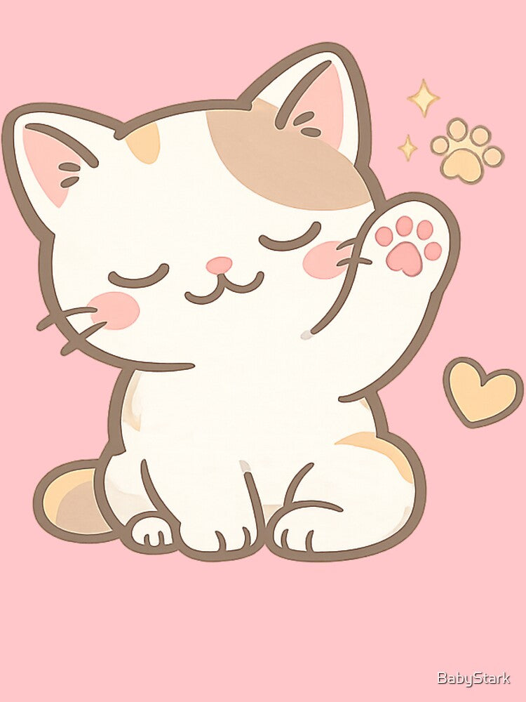 Cute Full Body Cat Lover – Kawaii Cat Illustration Aesthetic Design by BabyStark