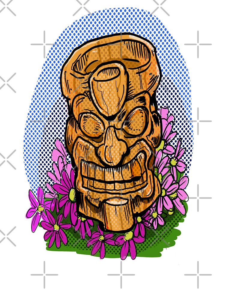 Tiki on a bed of flowers by SilentlyRob668