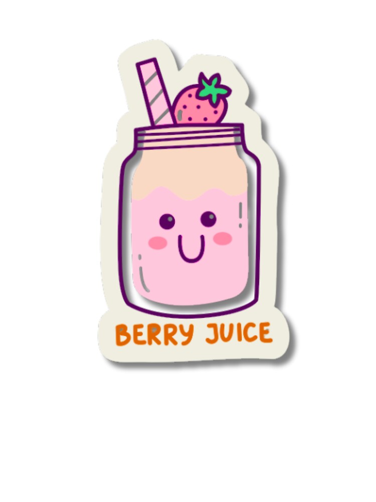 Kawaii Berry Juice Smoothie Jar. by simranart111