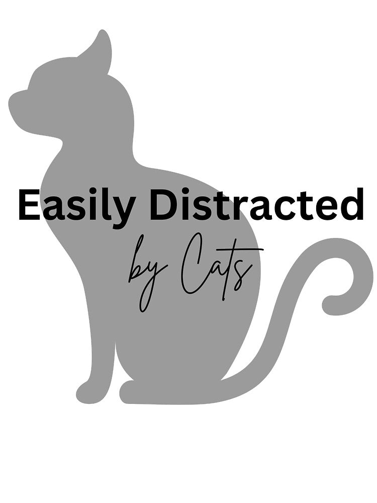 Easily Distracted by Cats Funny Cat Lover Shirt by Cozybysophie
